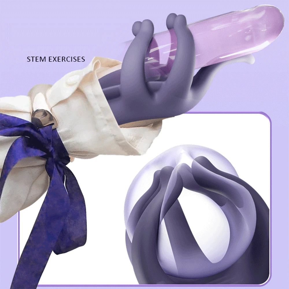 sexeeg Tender Jade finger Penis Trainer Men's Ejaculation Delay Glans Exerciser 